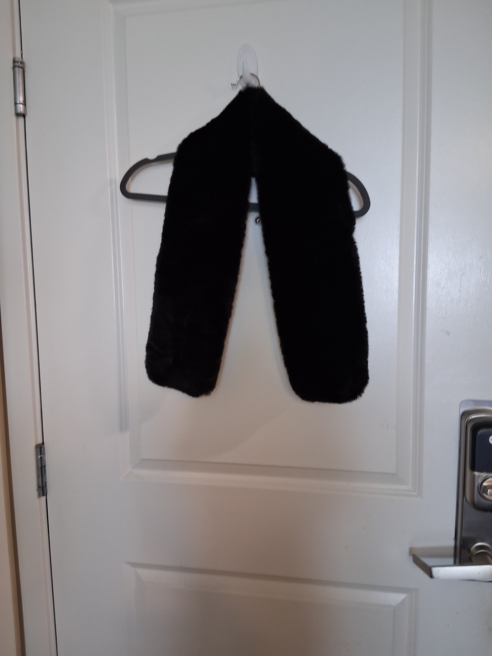 INC International Concepts Black Faux Fur Wrap Scarf
